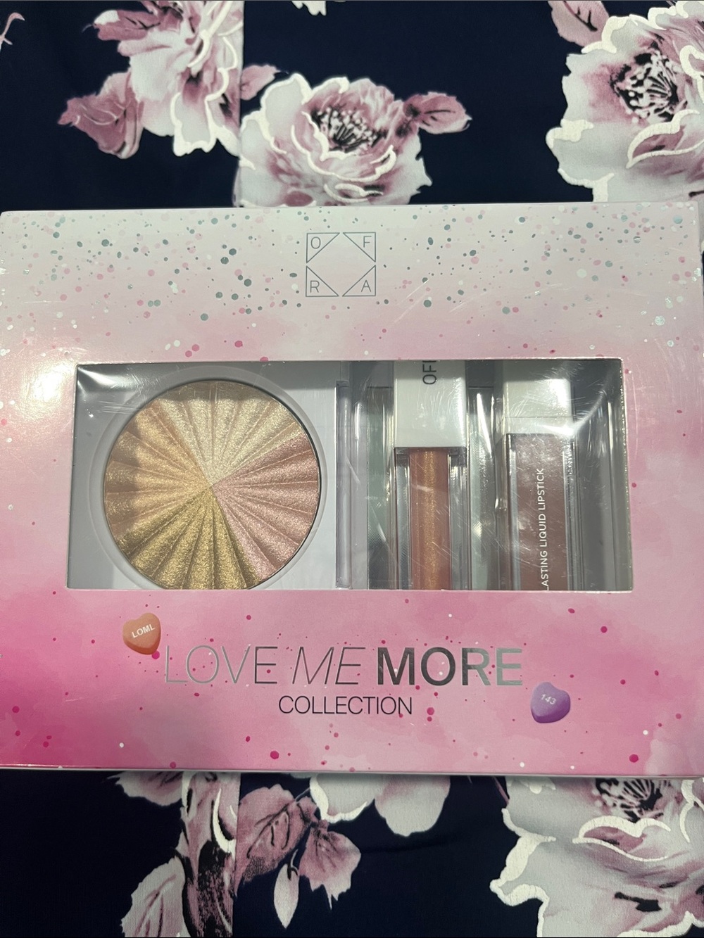 OFRA Love Me More Collection Highlighter & Lip Trio - Pink & Gold